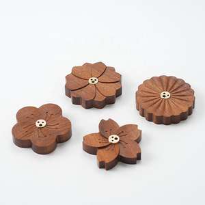 Mini Porta Incienso de Madera y Latón con Diseño Floral para el Hogar, Templo, Aromaterapia, Meditación, Hecho a Mano - Product Image 2