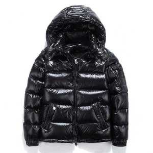New Arrival Hooded Casual Winter Puffer Jacket with <b>Canvas</b> <b>Plain</b> Dyed Zipper Closure - Product Image 1
