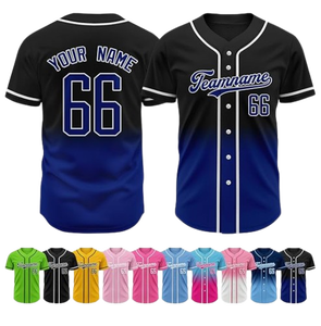 Maillot de baseball personnalisé pour homme avec nom, numéro et logo d'équipe - 100% polyester, impression par sublimation à transfert thermique, séchage rapide - Product Image 2