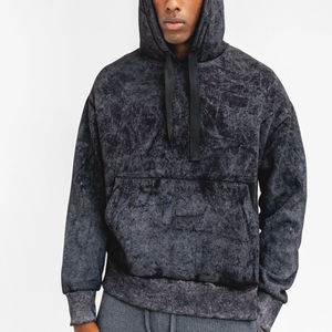 Sudadera con Capucha para Hombre, Lavado Ácido, 100% Algodón, Forro Polar Sólido, Impermeable, Transpirable, con Logotipo Personalizado OEM, Cómoda, Estilo Urbano, la Mejor - Product Image 6