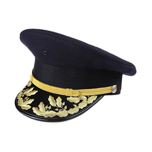 Gorra de Marinero Blanca, Negra y Gris al por Mayor con Parche de Logotipo Bordado en Relieve, Insignia OEM, Gorra de Capitán de Uniforme - Product Image 5