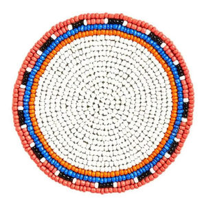 Premium Stylish Beaded Coffee Mug Coasters <b>Scratch</b> Resistant Bamboo Bohemian Design for Home Decor Artisan Craft - Product Image 2