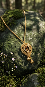 DIVYORO Gold Plated Classic Women's FILIGREE TEAR DROP PENDANT <b>CHAIN</b> - Product Image 4