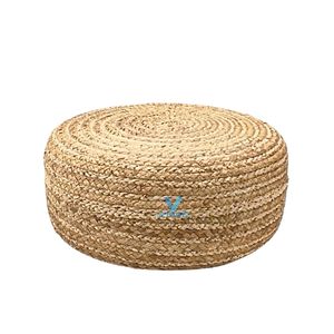 <b>Vintage</b> Living Cotton Water Hyacinth Pouf Natural Woven Ottoman Home Decor Vietnam Manufacturer - Product Image 5
