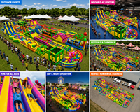 Parc d'obstacles gonflable géant personnalisé pour événements commerciaux, aire de jeux pour enfants, location, entreprise NBINFLATABLE PVC