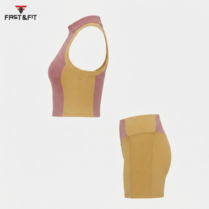 Soutien-gorge de yoga personnalisé de haute qualité 100% coton, ensemble soutien-gorge et short pour femmes grandes tailles, fabriqué au Pakistan - Product Image 3
