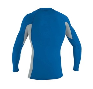 เสื้อแขนยาวสำหรับผู้ชายผ้าสแปนเด็กซ์โพลีเอสเตอร์180ก. เสื้อฟิตเนสแบบเรียบโลโก้ตามสั่ง - Product Image 2