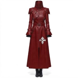Manteau d'hiver gothique pour femme en cuir véritable de qualité supérieure, col montant, respirant, anti-rides, manches longues, par RIVIAN ATLANTIC - Product Image 2