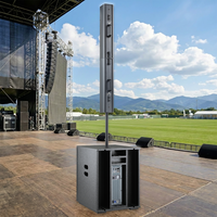 Ensemble de colonnes audio mono portables LS3 Active en bois, 800 W, avec garantie de 3 ans et connectivité XLR/Speakon