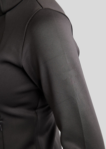 Chaqueta de equitación para mujer, corte ajustado, con cremallera, capucha, elástica, transpirable, para deportes al aire libre - Product Image 2