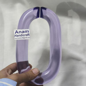 Adornos de Pared de Cadena Acrílica Modernos Personalizados, Hechos a Mano, Adornos Colgantes de Resina Modernos para Decoración del Hogar, Listos para el Festival Diwali - Product Image 1