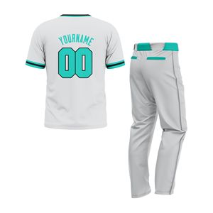 Tenue complète de softball unisexe personnalisable : maillot et pantalon respirants à manches courtes sublimés - Product Image 2