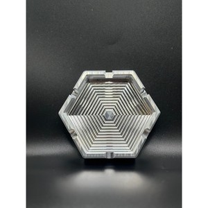 Square Aluminum Desktop Ashtray Minimalist Design Clear Smoke <b>Tray</b> for Indoor Use - Product Image 2