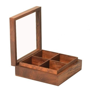 Eco-Friendly Wood Dry Fruit Box Wholesale Rectangle Wooden Fruit Box for Dry Fruits Snacks <b>Kitchen</b> <b>Storage</b> <b>Container</b> - Product Image 1