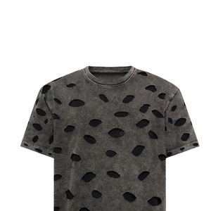 Camiseta Personalizada para Hombre, Estilo Vintage, Lavado Ácido, Talla Grande, Ropa Urbana Desgastada, Fabricante de Ropa OEM - Product Image 4