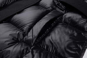 Women's Long Quilted Puffer Jacket Hooded Full Sleeve Zipper Closure Solid Color <b>Thick</b> <b>Winter</b> <b>Coat</b> Polyester Wadding Custom Logo - Product Image 5
