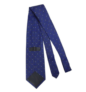 Corbata Masónica Master Mason con Diseño de Cuadrado y Compás en Azul y Negro con Logotipo Personalizado Impreso por Transferencia Térmica, Servicio OEM - Product Image 2