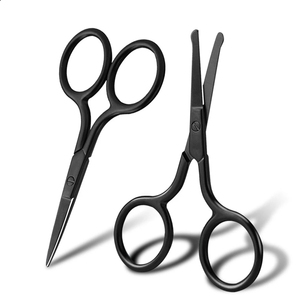 High Stainless Steel Beauty Tool Straight Scissors for Eyebrow Nose Hair Nail Trimming Sharp Curved Facial Application Scissors - Product Image 2