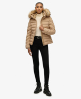 Veste matelassée pour femme en gros, personnalisable, décontractée, coupe-vent, avec fermeture éclair et poches latérales, manteau premium pour femme pour l'hiver