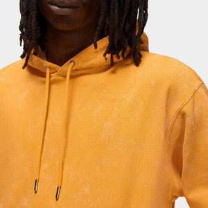 เสื้อฮู้ดดี้ผู้ชายคุณภาพสูงสไตล์สตรีทแวร์ ล้างสีแบบแอซิดวอช ทรงโอเวอร์ไซส์ เสื้อฮู้ดดี้ล้างสีแบบแอซิดวอชสำหรับผู้ชาย - Product Image 5