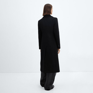 Manteau long en laine croisé pour femme grande taille, chaud et tendance, idéal automne-hiver – Meilleure vente - Product Image 3