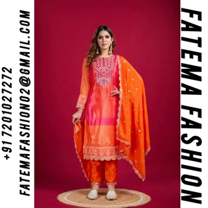 Traje Salwar Kameez de Diseñador para Mujer, Bordado con Lentejuelas, Estilo Indio Pakistaní, Vestido de Fiesta de Boda, Chinnon Puro - Product Image 2