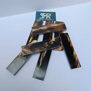 Plaques de matériau exotique en corne de buffle à rayures dorées pour manches de couteaux pliants, lames fixes et projets DIY - Product Image 6