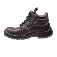 Bottes de sécurité industrielles AOXIANG à embout d'acier, anti-corrosion, doublure en maille, semelle extérieure en PU, tige en cuir, été/hiver