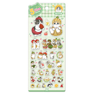 Mofusand - Hoja de pegatinas de gelatina de 5 tamaños, 5 tipos, calcomanías de PVC de personajes coreanos, DAP, pegatinas decorativas troqueladas de personajes coreanos para - Product Image 3