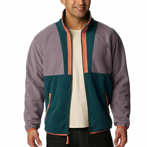 Chaqueta de Forro Polar para Hombre ELEGANT CORPORATION, Diseño Color Block, Cuello Alto, Cierre de Cremallera, Ropa Casual de Invierno, Corte Regular, Transpirable, de Algodón - Product Image 1