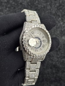 Reloj Deportivo Analógico de Lujo para Hombre, Mecánico, con Incrustaciones de Diamantes, en Acero Inoxidable, con Esfera de Números Romanos y Cristal de Zafiro, 41 mm - Product Image 5