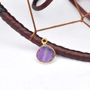 Natural Amethyst Single Bail Pendant 925 Sterling Silver Heart Shape Gemstone Pendant Smooth Gemstone Bezel Charm Women Jewelry - Product Image 3