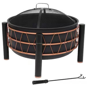 Indian Manufacturer of Designer Hand Made <b>Fire</b> <b>Pit</b> Black <b>for</b> Outside Backyard Porch Deck <b>Camping</b> BBQ by Ambience Lifestyle - Product Image 2