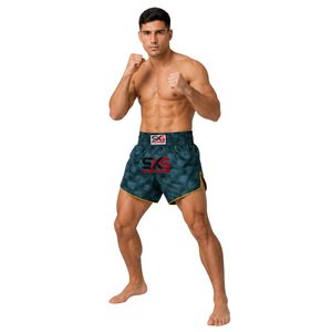 Shorts de boxe Muay Thai à taille élastique, shorts d'entraînement d'arts martiaux imprimés, short de combat - Product Image 4