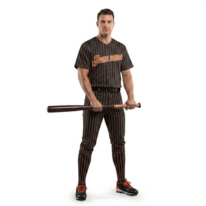 Factory Baseball Youth Uniform Set Button up Custom Embroidery Sublimated Printed Men's Baseball <b>t</b> <b>Shirts</b> Baseball Jersey - Product Image 2