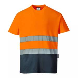 Camiseta de seguridad de alta visibilidad con tiras reflectantes, de secado rápido, de manga corta, de malla, para minería y construcción. - Product Image 4