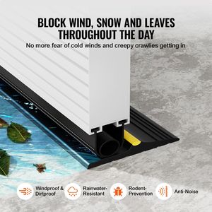 Soglia per porte da Garage in PVC universale da 16 piedi e Kit di guarnizioni inferiori per tutti i Garage - Product Image 4