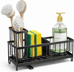 Modern Minimalist Countertop <b>Storage</b> Kitchen Holder Customised Black Color kitchen organizer <b>Rack</b> At Competitive Price - Product Image 1