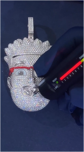 Pendentif Hip Hop Iced Out en Argent Sterling 925, entièrement serti de Moissanite VVS personnalisée, pour hommes et femmes - Product Image 3