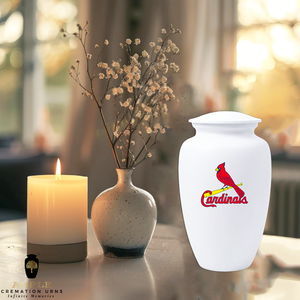<b>Cardinal</b> Memorial Urn for Adult Cremation Ashes with European Style Bird Design Eco-Friendly Keepsake 220 Cubic Inch Capacity - Product Image 3