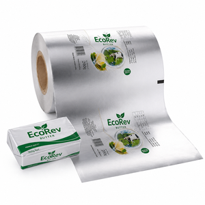 Papel de Aluminio Laminado para Envasado de Margarina y Mantequilla, Impresión de Logotipo Personalizado, Hojas Troqueladas de Grado Alimenticio - Product Image 4