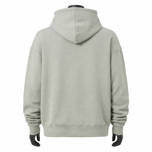 Mens Oversized Full Zip Hoodie Heavyweight Fleece Zip Up Sweatshirt Solid Color Blank Streetwear Custom Hoodies with OEM ODM - Product Image 3