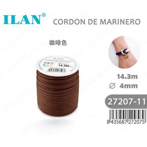 Corda da Marinaio ILAN 4mm 14.3m Colore Caffè per Creazione di Gioielli - Product Image 1