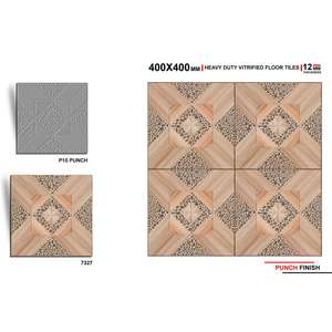 Export Quality 9mm Thick Rustic Matte 16x16 Porcelain Digital Parking Floor Tiles 400x400mm 40x40cm Non-Slip for Outdoor Mall - Product Image 4