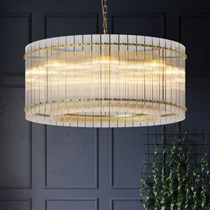 Lampadario Moderno Dorato da 37 Pollici a 2 Livelli con 8 Luci, Pendente in Cristallo Effetto Ondulato per Sala da Pranzo, Soggiorno e Camera da Letto, Alta Qualità - Product Image 2