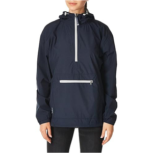 Chaqueta Cortavientos para Mujer, Color Verde Azulado, con Bloques de Color, Capucha, Cierre de Cremallera, Estilo Deportivo, para Todas las Temporadas, Largo Regular - Product Image 5