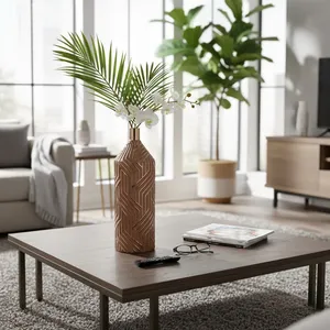 Premium Metal Flower Vase ZAHID EXPORTS ZE-3601Y Luxury High End Coastal Iron Eco-Friendly for Hotel Living Room Home Decoration - Product Image 6