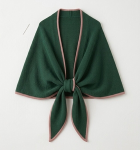 Handmade Knitted Cashmere <b>Wool</b> <b>Shawl</b> with Real Fox Fur Trim Elegant Winter Wedding - Product Image 6