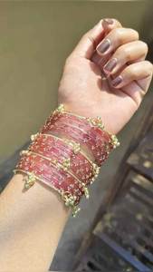 OEM ODM Bracelets Churiyan en verre pour mariée, traditionnels indiens et pakistanais, mode cachemire, plaqués or/argent, personnalisables - Product Image 3