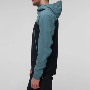 Veste de sport coupe-vent à capuche pour homme, color block, fermeture éclair, collection automne, prix de gros personnalisé 2026 - Product Image 2